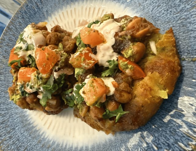 Aloo Tikki Chaat.